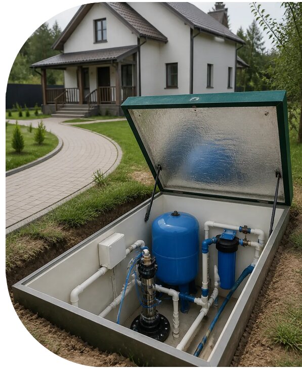 Автономное водоснабжение дома в Северодвинске от 151815 р. | АПаруса-Свр